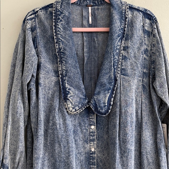 Free people Charlie denim jacket M NWT - Picture 4 of 6